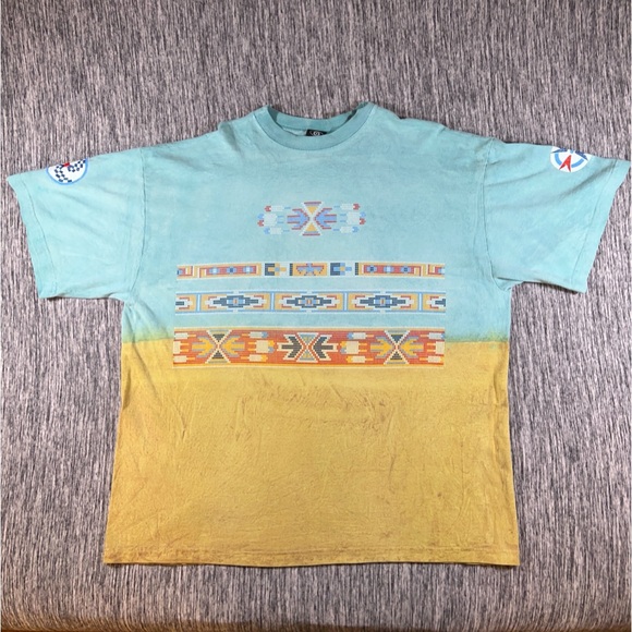 Factory Artwear Vintage Size Small Aztec Native American Tee Made In USA Cotton - Picture 1 of 9